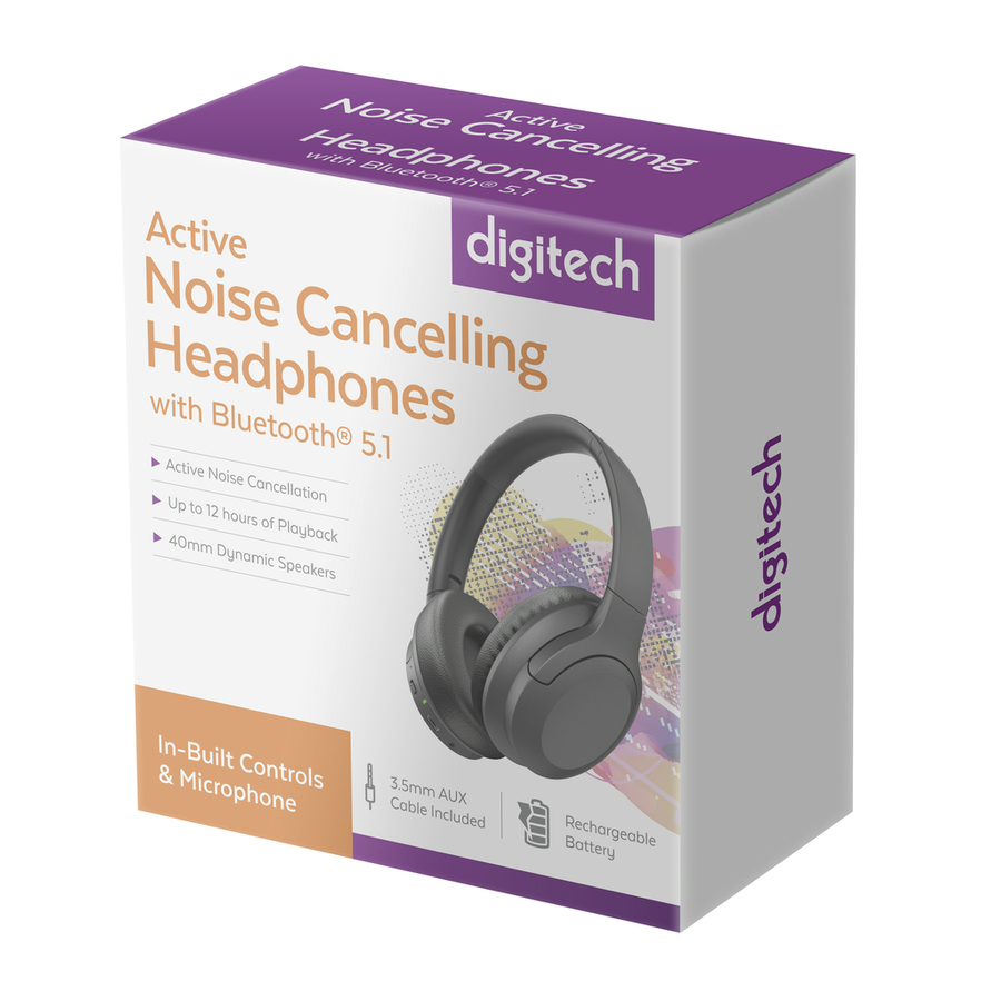 Active Noise Cancelling Headphones with Bluetooth® 5.1