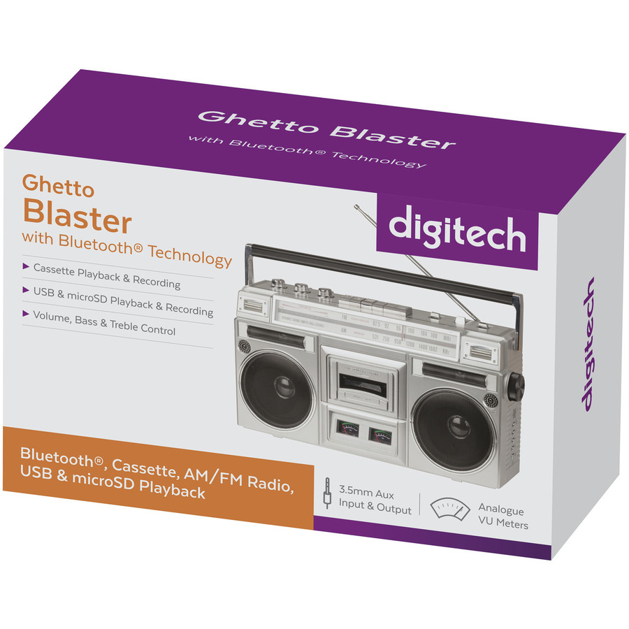 Ghetto Blaster with Bluetooth®, Cassette Player and Radio