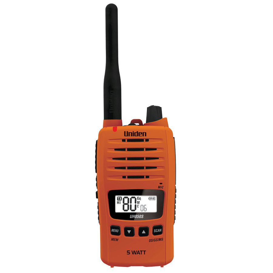 Uniden 5 Watt Orange Waterproof Handheld UHF UH850-O