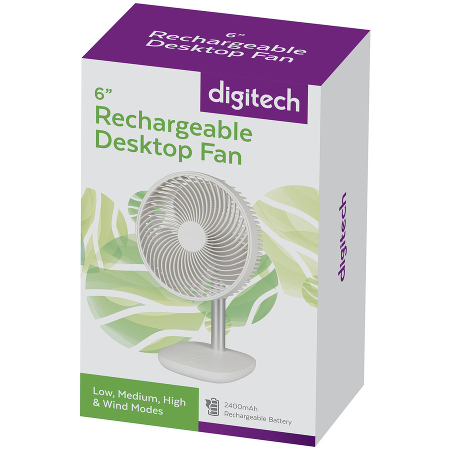 6 Inch Rechargeable Desktop Fan