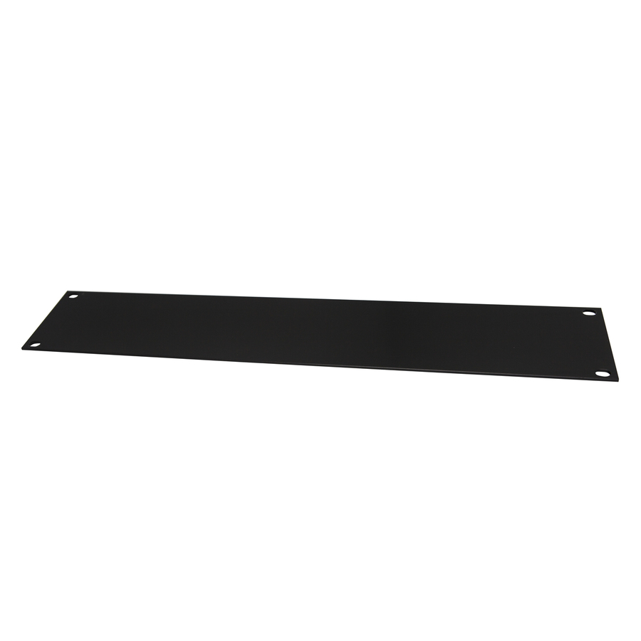 Aluminium 88mm (2U) Rack Cabinet Panel - Black Finish