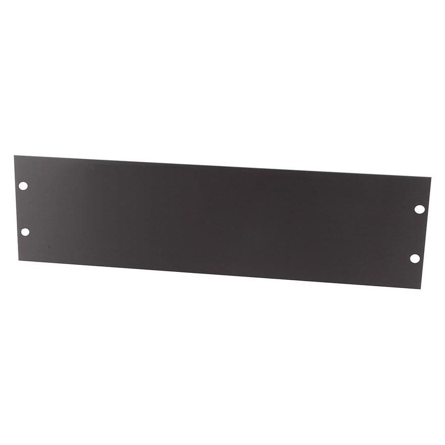 Aluminium 132mm (3U) Rack Cabinet Panel - Black Finish