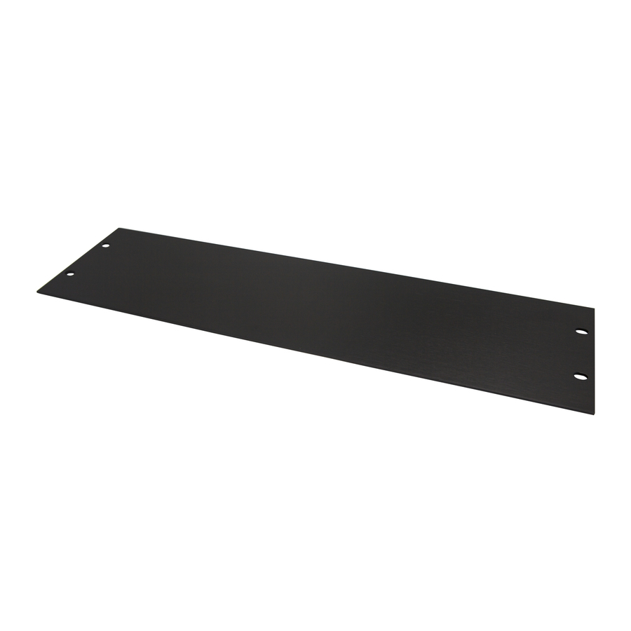 Aluminium 132mm (3U) Rack Cabinet Panel - Black Finish