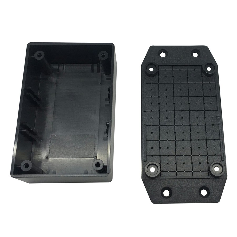 Jiffy Box - Black with mounting flange - 83X54X31 - UB5