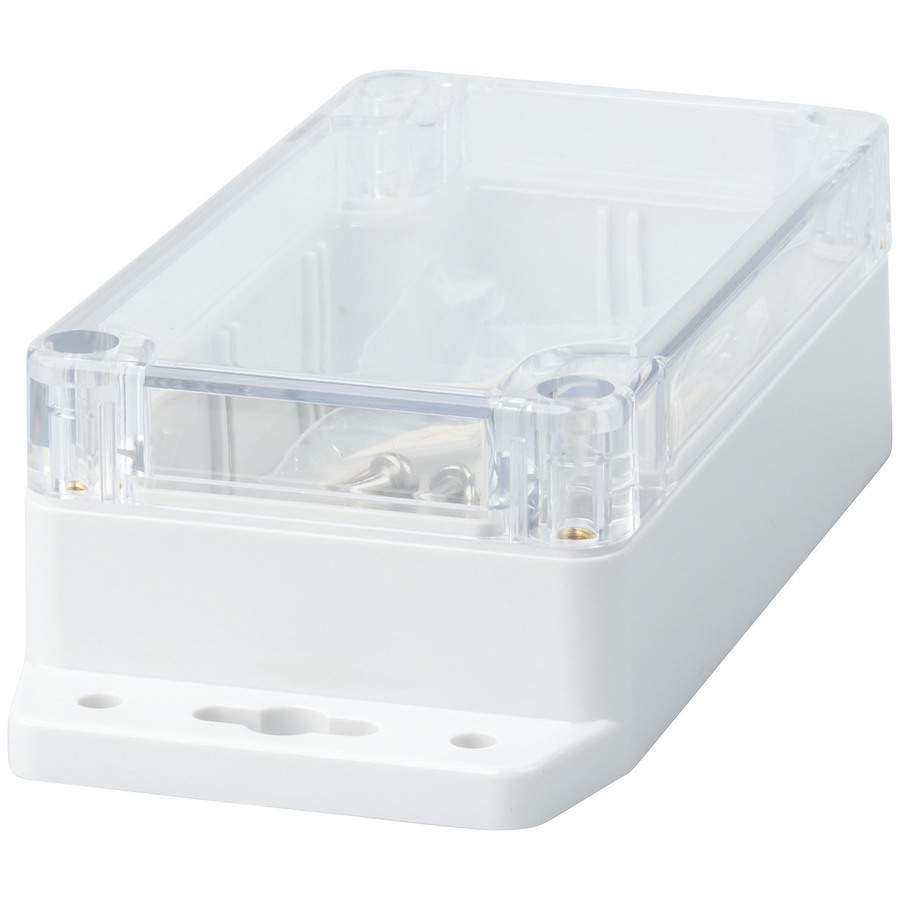 IP65 Sealed Polycarbonate Enclosure with Mounting Flange - 115(W) x 65(D) x 40(H)mm