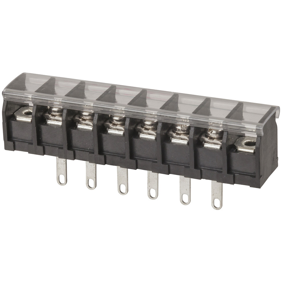 TERMINAL BARRIER PANEL WITH CLEAR COVER 6WAY