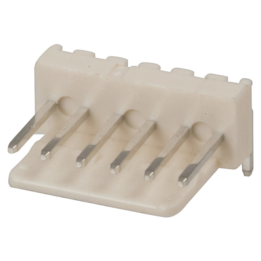 6 Pin 0.1 90-degree Locking Header - 2.54 pitch - Single