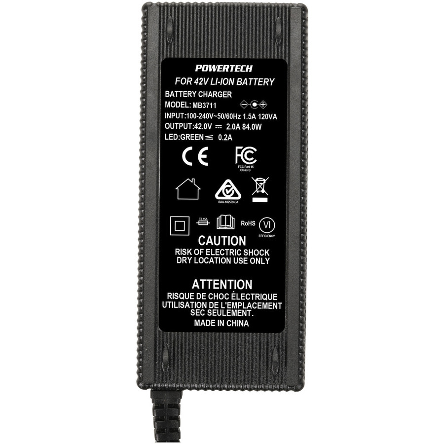 42V, 2A Electric Scooter + E-Bike Battery Charger