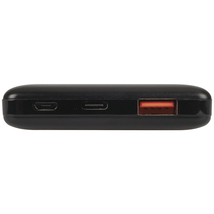 10,000mAh Power Bank with USB-C (PD) and USB-A Ports - Black