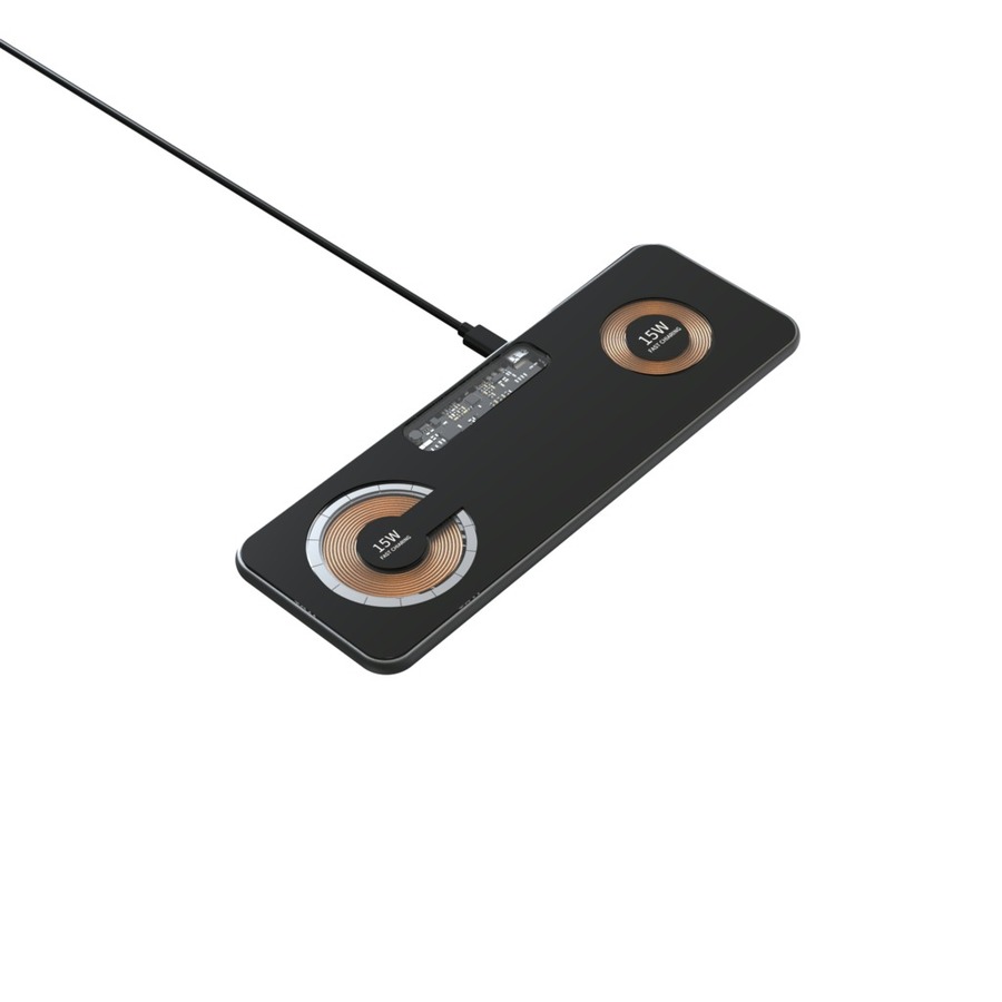 Dual 15W Magnetic Wireless Qi Charger