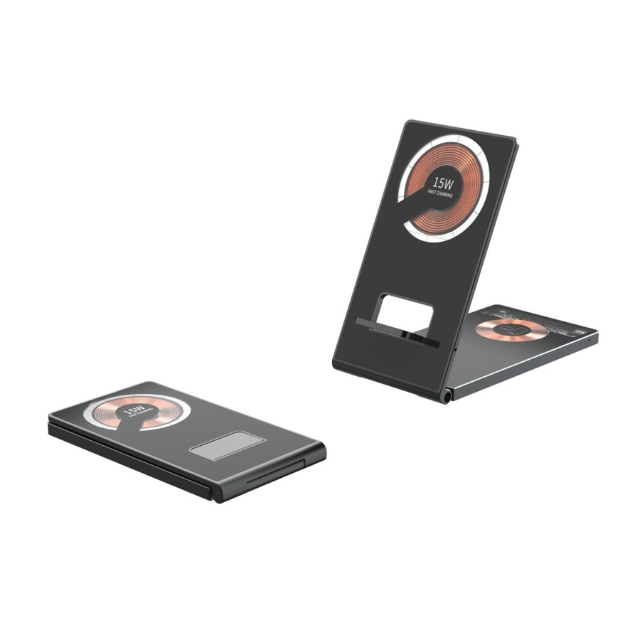 2in1 Foldable 15W Qi Wireless Charging Stand