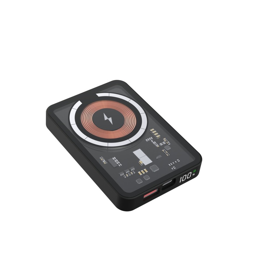 10,000mAh Power Bank with USB + Wireless Magnetic Charger
