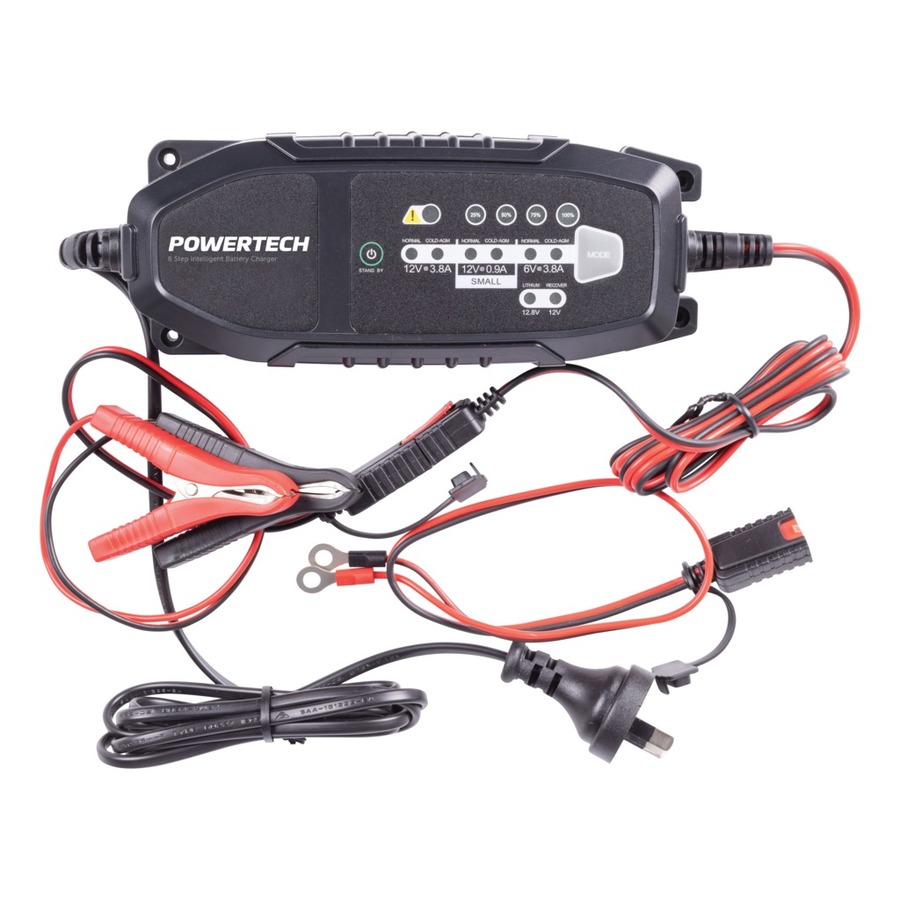 612VDC 3.8A 8-Step Intelligent Lead Acid and Lithium Battery Charger