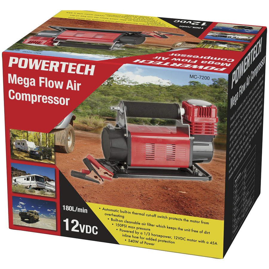12VDC Mega-Flow Air Compressor 180LMin | Road Tech Marine