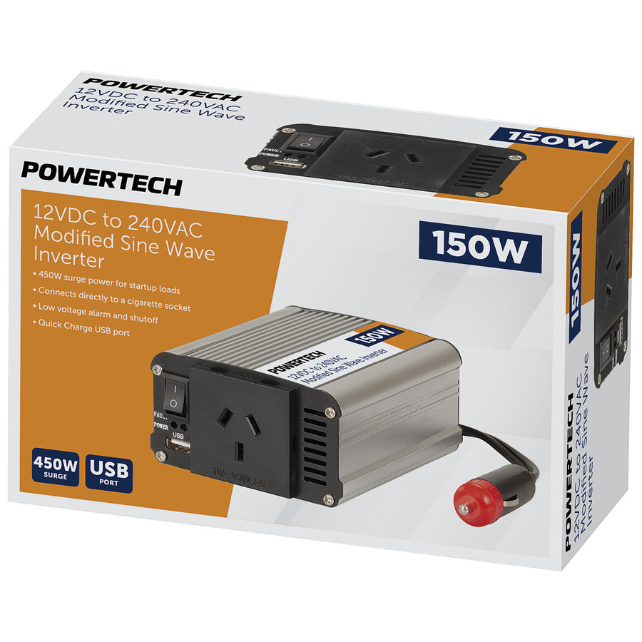 150W (450W) 12VDC to 240VAC Modified Sinewave Inverter