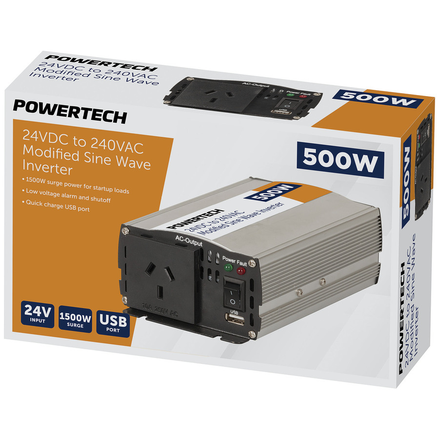 500W (1500W) 24VDC to 240VAC Modified Sinewave Inverter