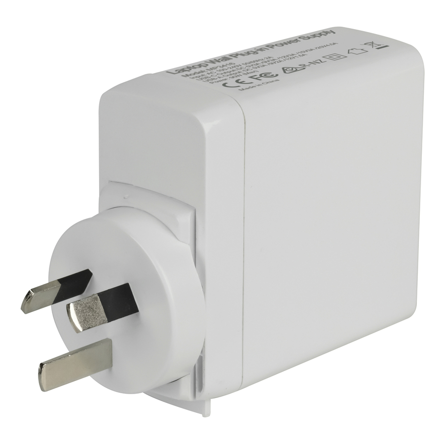 5-20V 90W Laptop Wall Plugin Power Supply with 2 x USB-C (PD3.0QC4.0+) and USB-A (QC3.0)