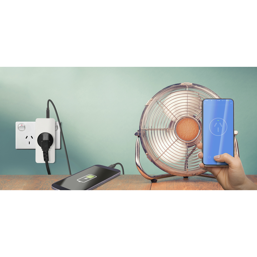 Smart Plug WiFi Controlled Main Switch and Energy Monitor with 2 x USB Sockets
