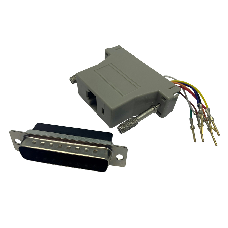 D25 Plug to RJ45 8 X 8 Socket Computer Adaptor