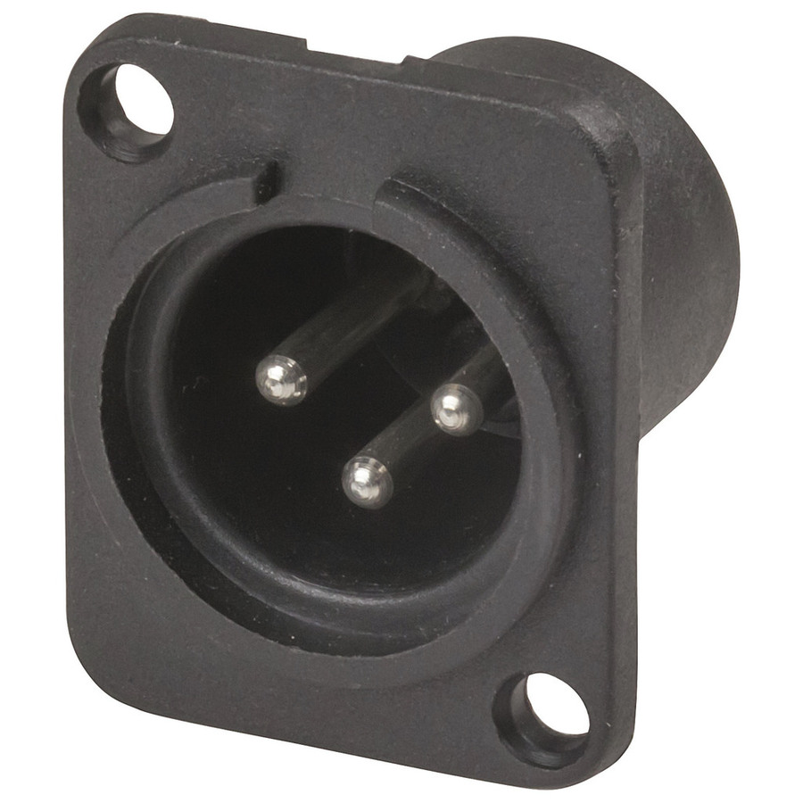 3 Pin Plastic Chassis Male Cannon Type Connector 