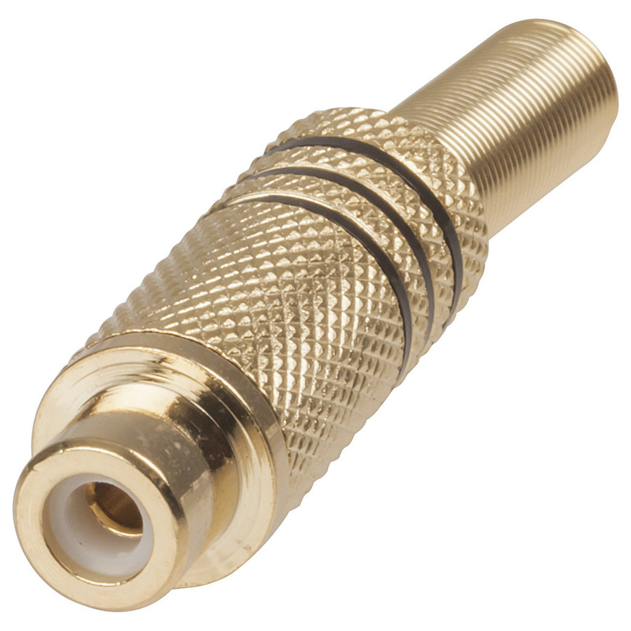 Black RCA Gold Line Socket WITH SPRING