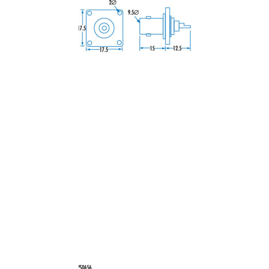 BNC PANEL Socket - SQUARE MOUNT