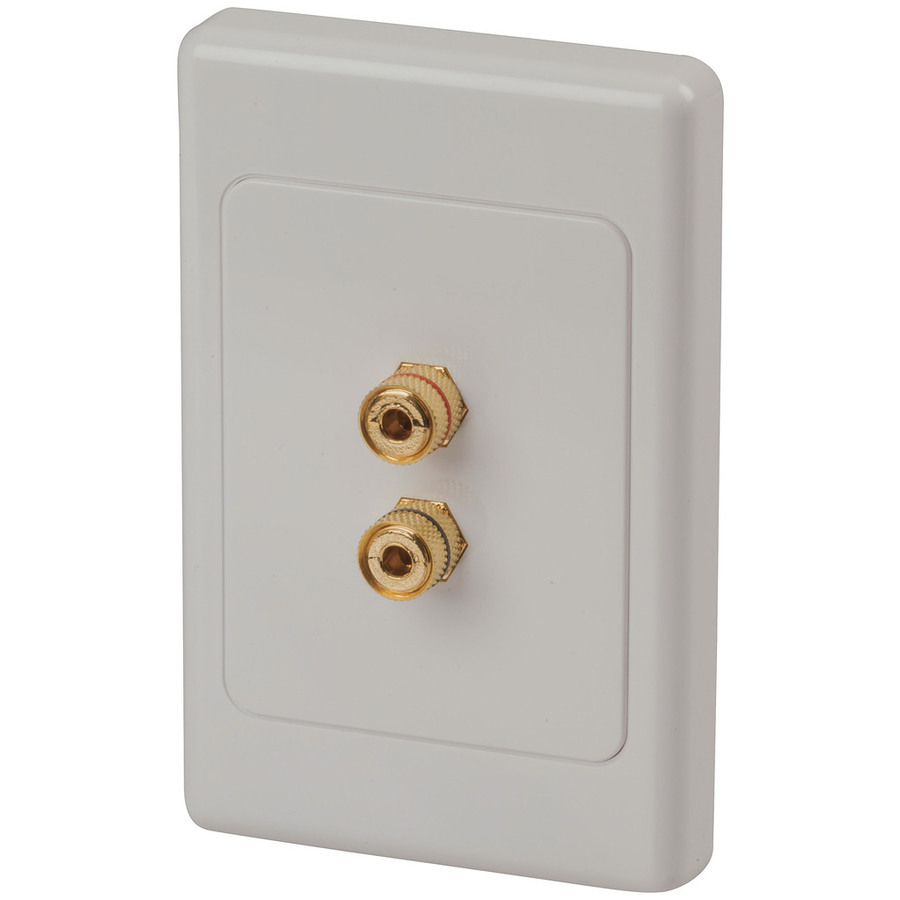 Gold SCREW TERMINALS ON LARGE WALLPLATE x2