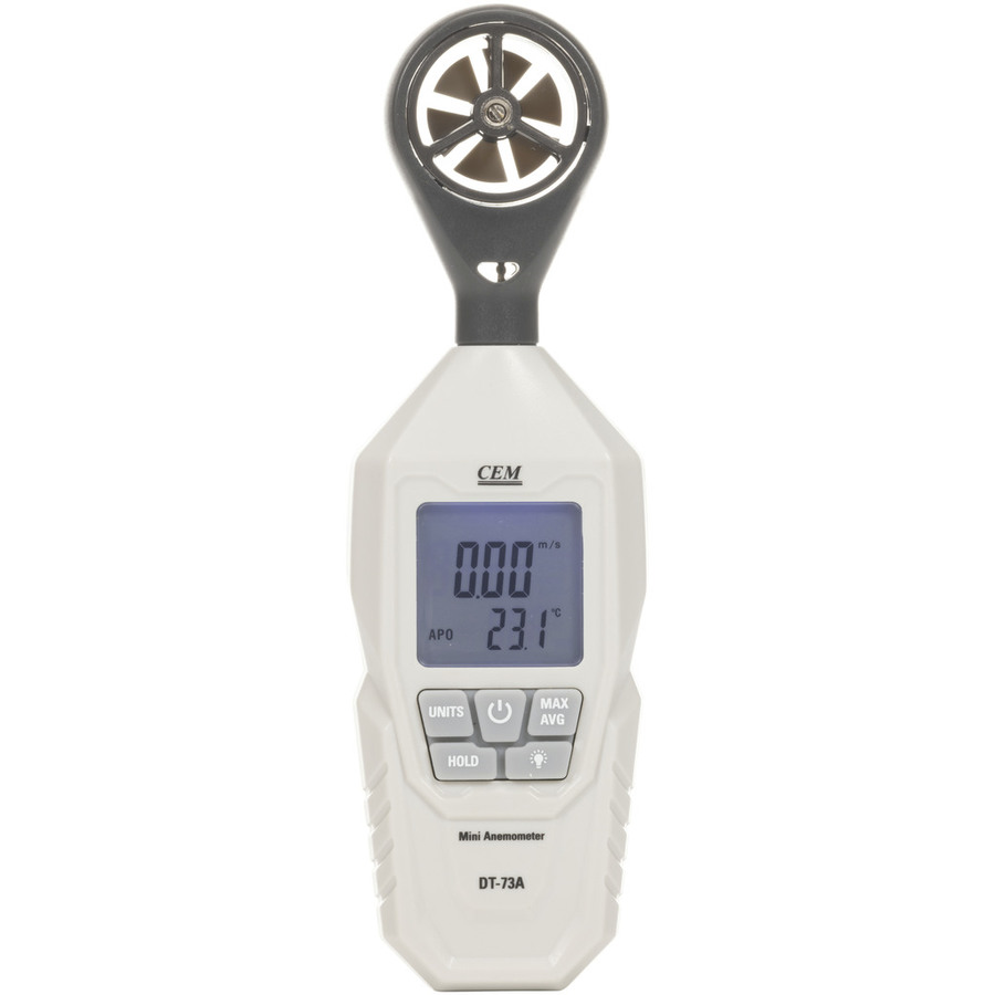Hand-held Anemometer with Temperature