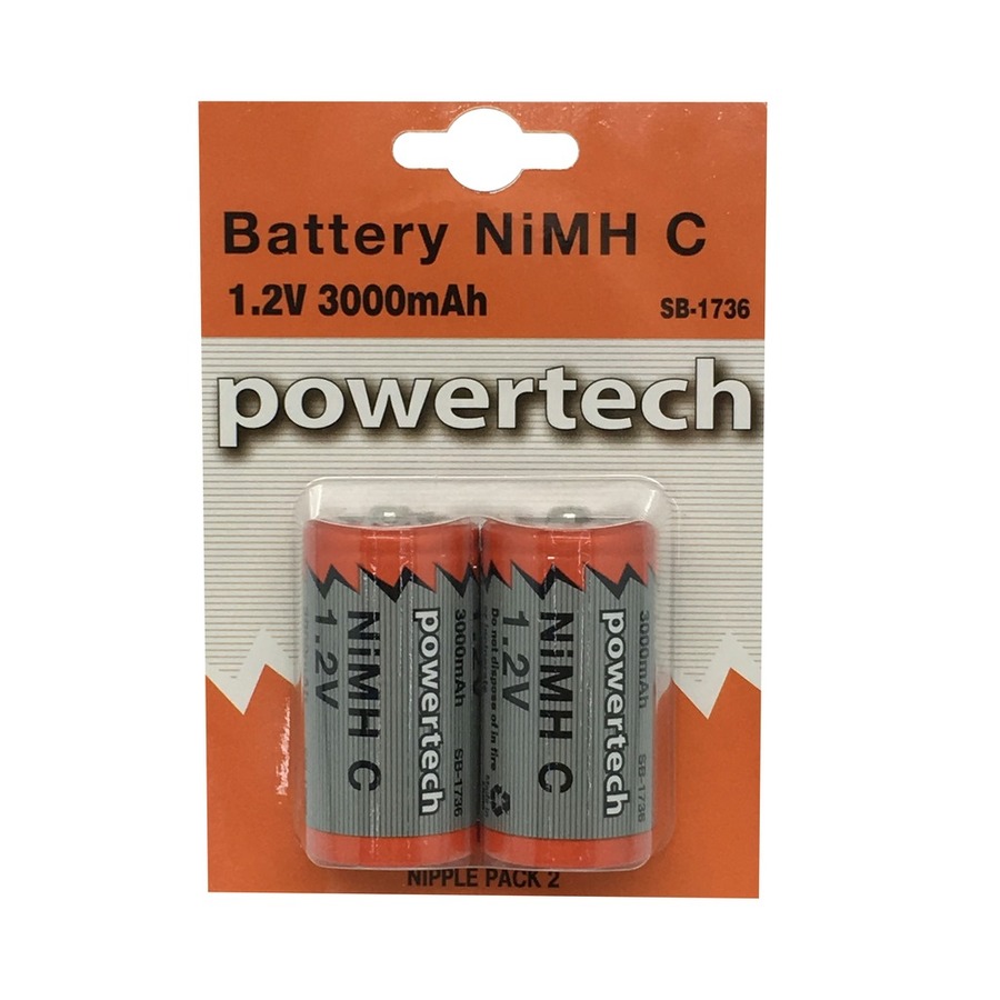 3000mAH Ni-MH C Rechargeable Nipple Cap Battery