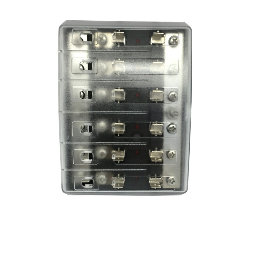 6-Way 3AG Fuse Block with Blown Indicators