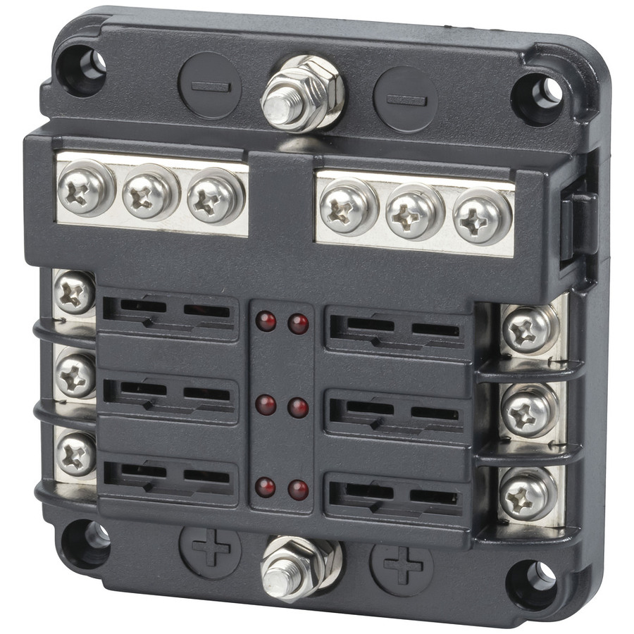 6 Way Fuse Block with Bus Bar