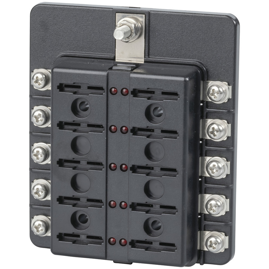 10 Way Blade Fuse Block - Screw Terminal Connection