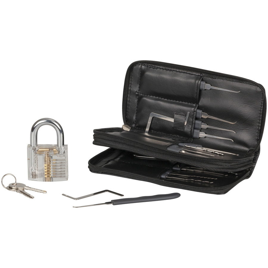 24 Piece Lock Picking Kit with Practice Padlock