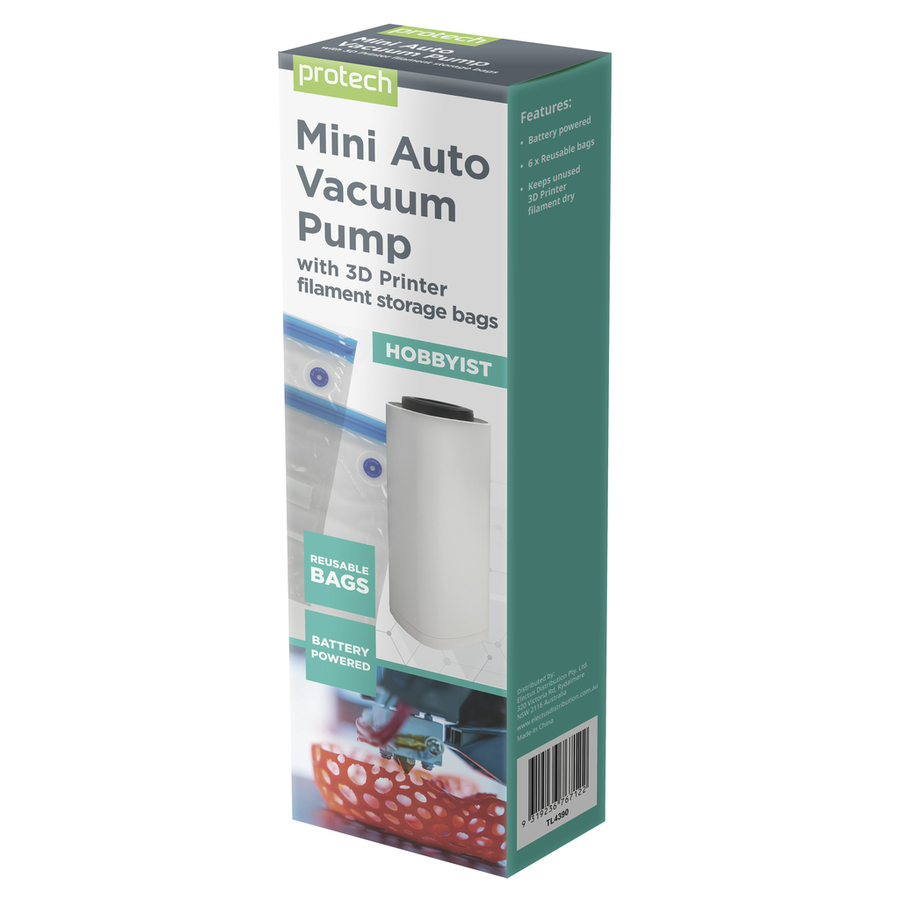 Mini Auto Vacuum Pump with bags to suit 3D Printers