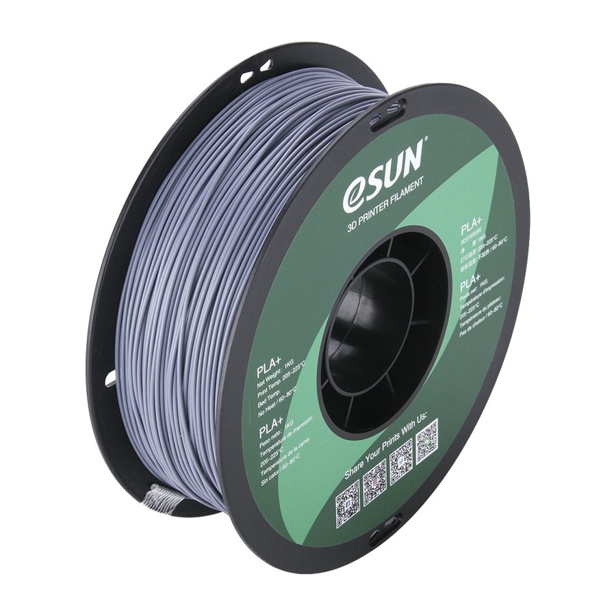 1.75mm Grey eSUN PLA+ Filament 1kg Roll