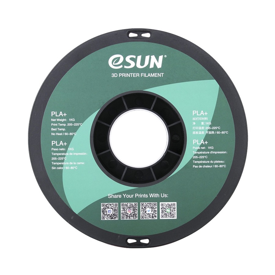 1.75mm Grey eSUN PLA+ Filament 1kg Roll