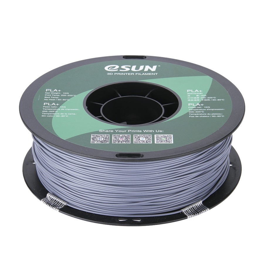 1.75mm Grey eSUN PLA+ Filament 1kg Roll