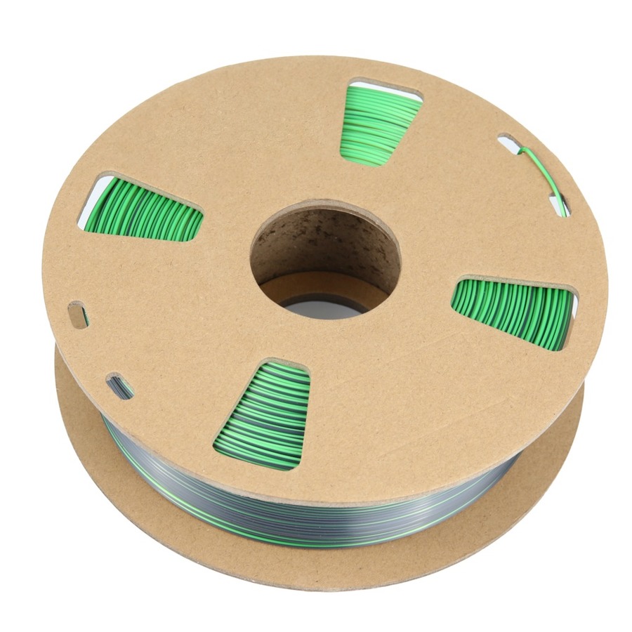 Tri-chroma Silk Gold, Green & Black PLA Filament - 1.75mm 1kg