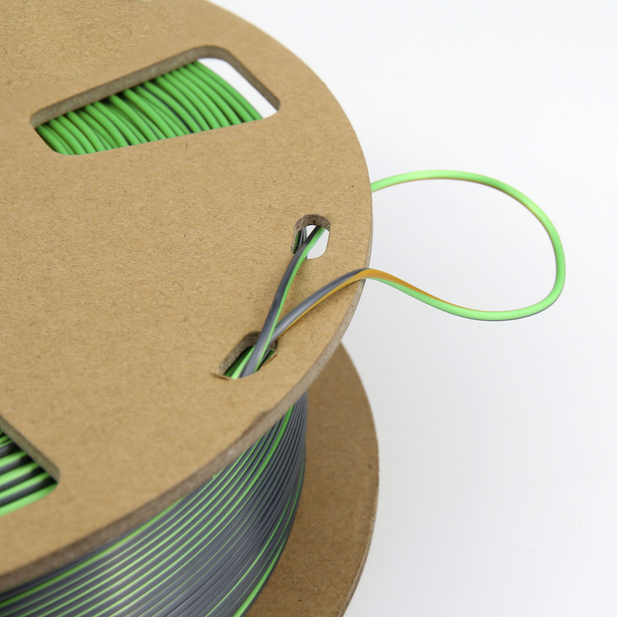 Tri-chroma Silk Gold, Green & Black PLA Filament - 1.75mm 1kg