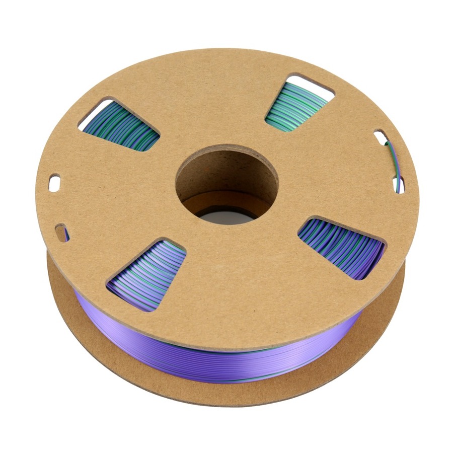 Tri-chroma Silk Red Copper, Purple, & Dark Green PLA Filament - 1.75mm 1kg