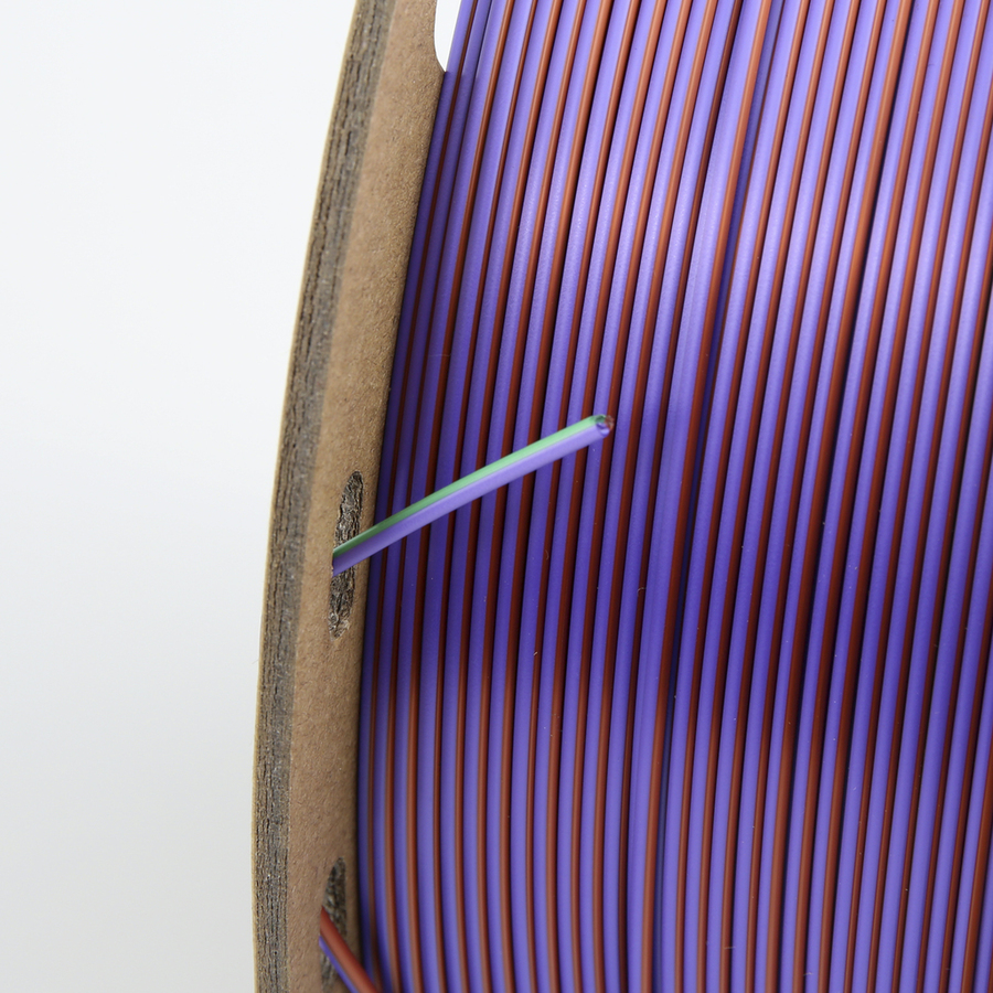 Tri-chroma Silk Red Copper, Purple, & Dark Green PLA Filament - 1.75mm 1kg
