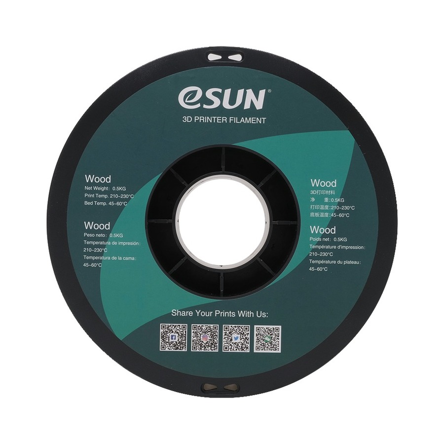 1.75mm Wood eSUN PLA Filament 500g Roll