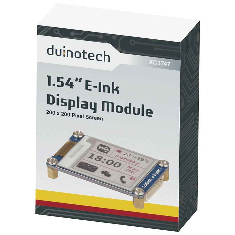 Duinotech 1.54 Inch Monochrome E-Ink Display Module