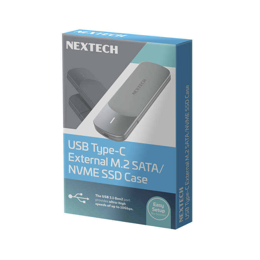 USB Type-C External M.2 SATANVME SSD Case