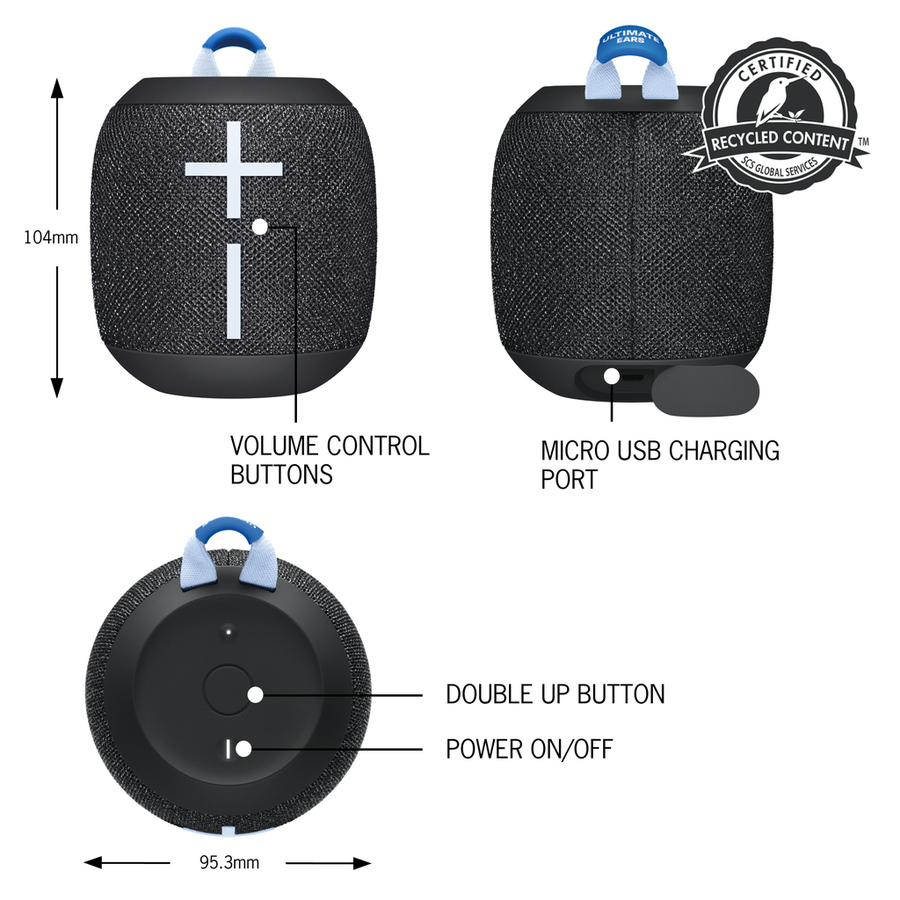 Ultimate Ears Wonderboom 3 Active Black Waterproof TWS Bluetooth® Speaker