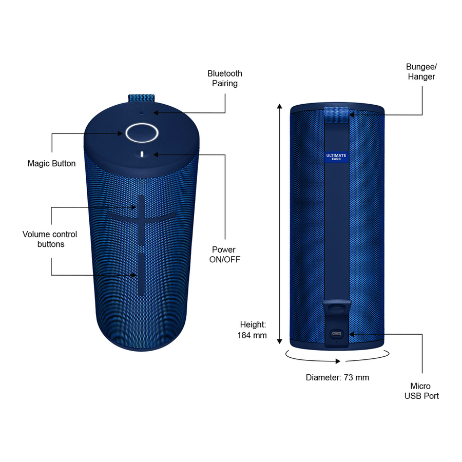 Ultimate Ears BOOM 3 Lagoon Blue Waterproof TWS Bluetooth® Speaker