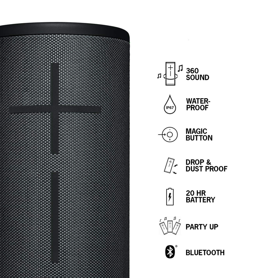 Ultimate Ears MEGABOOM 3 Night Black Waterproof TWS Bluetooth® Speaker
