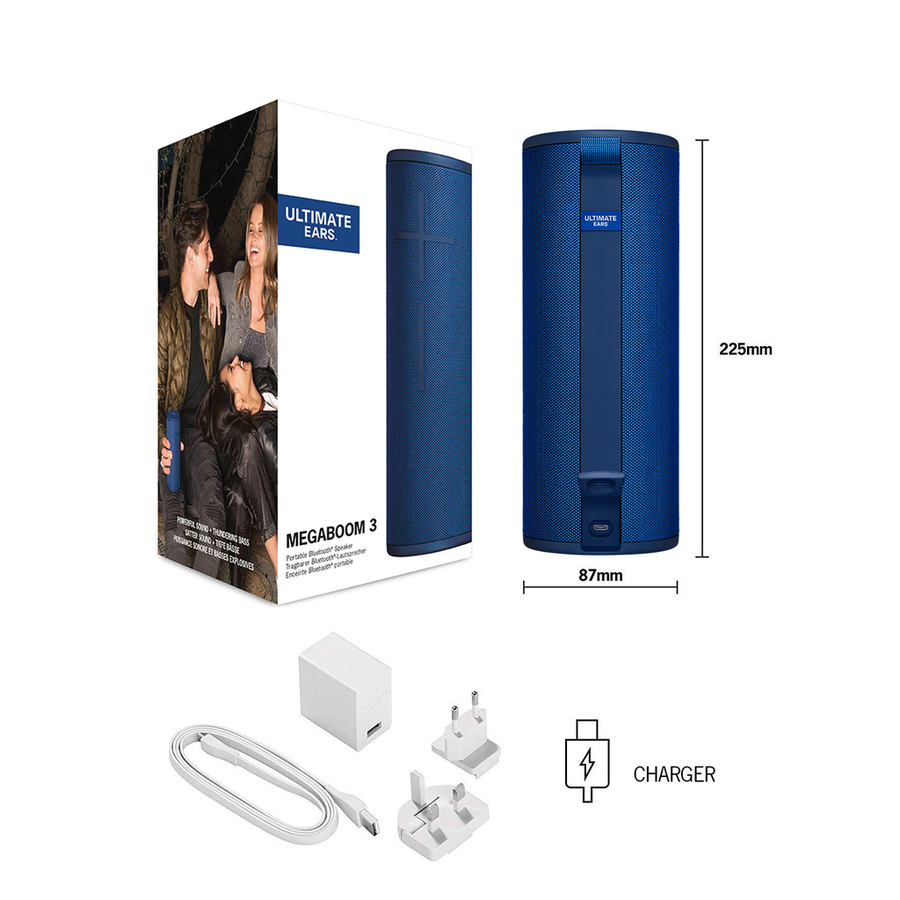 Ultimate Ears MEGABOOM 3 Blue Lagoon Waterproof TWS Bluetooth® Speaker