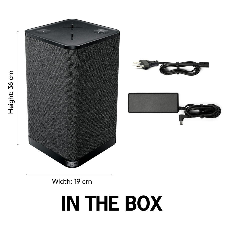 Ultimate Ears HYPERBOOM Black Waterproof TWS Bluetooth® Speaker