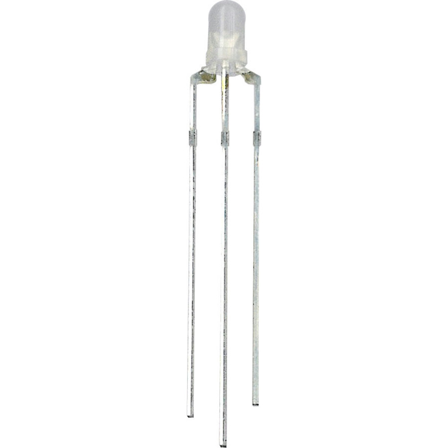 Tricolour RedGreenOrange 3mm LED 4.56mcd Round Diffused